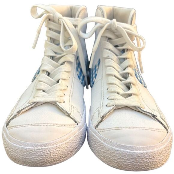 7.5L-NIKE Blazer Mid GS Trainers '77 University Blue Gingham Carolina Blue UNC F - Picture 5 of 11